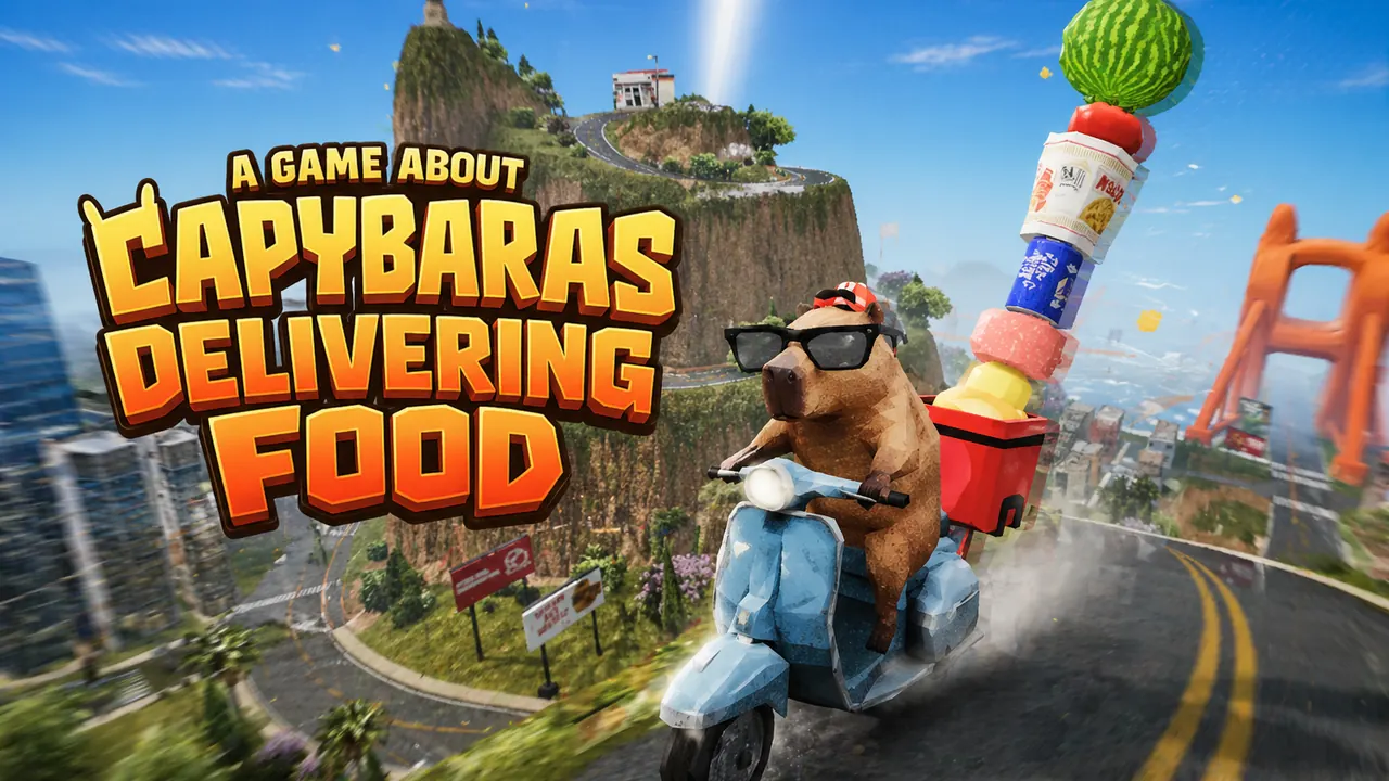 A Game About Capybaras Delivering Food browser game screenshot