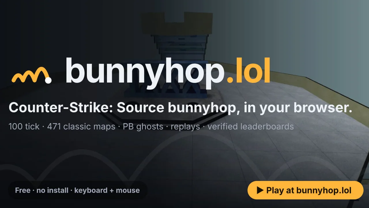 CSS Bunnyhop browser game screenshot