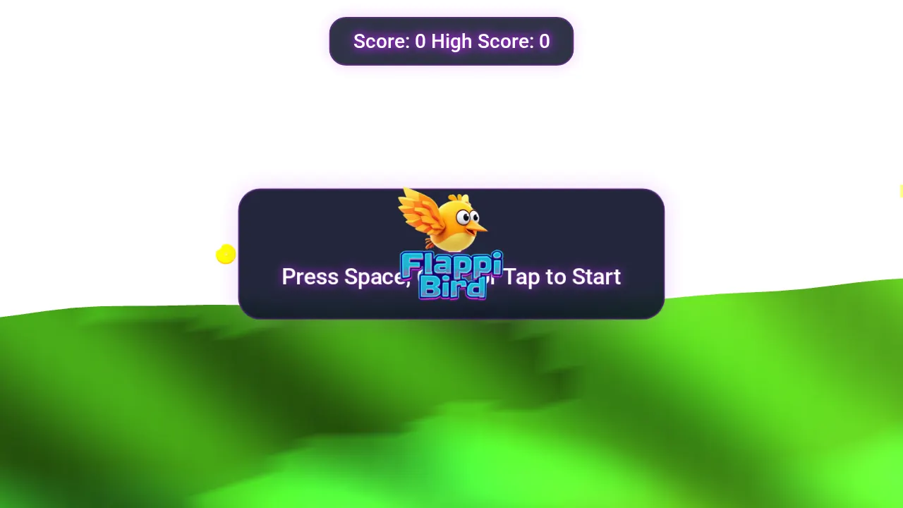 Flappi Bird 3D browser game screenshot