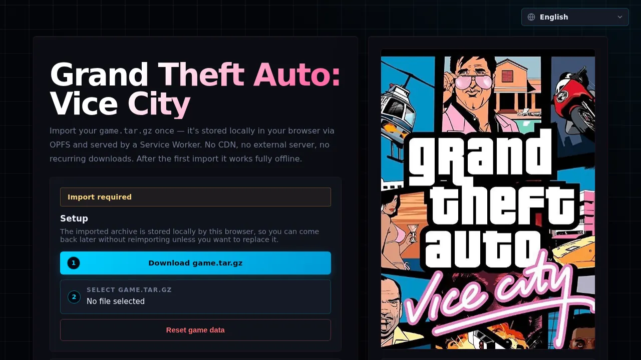 GTA: Vice City browser game screenshot