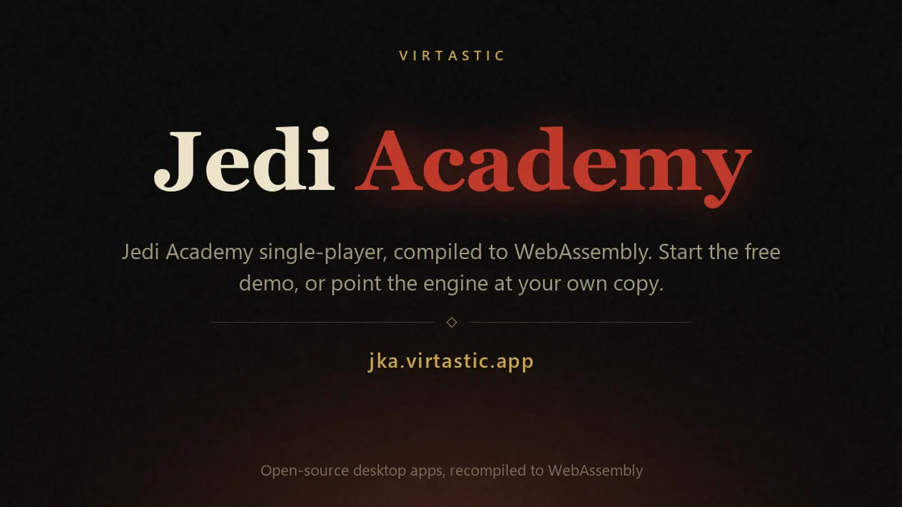 Star Wars Jedi Knight: Jedi Academy browser game screenshot